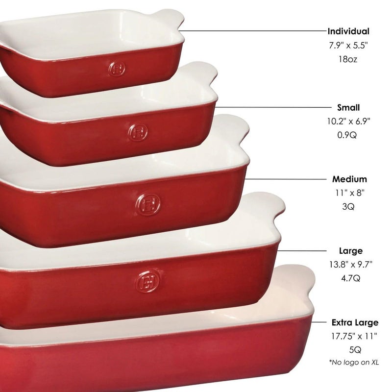 Emile Henry 10.25" x 7" Rectangular Baker | Rouge - Image 2